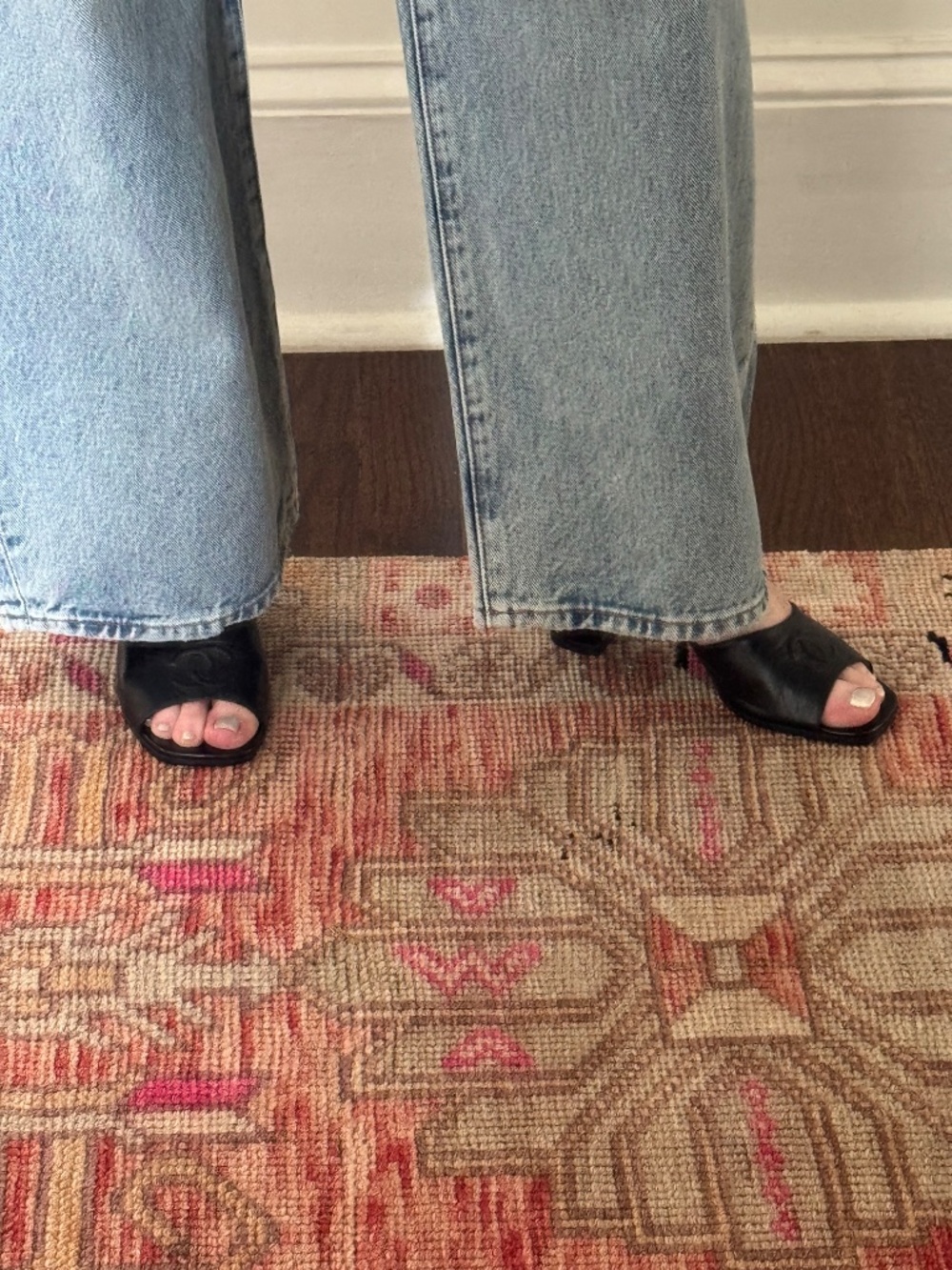 Vintage Chanel CC Mule Block Heel Sandals - Picture 12 of 12